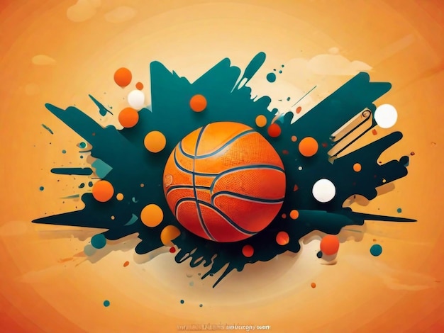 cartaz publicitário de basquetebol