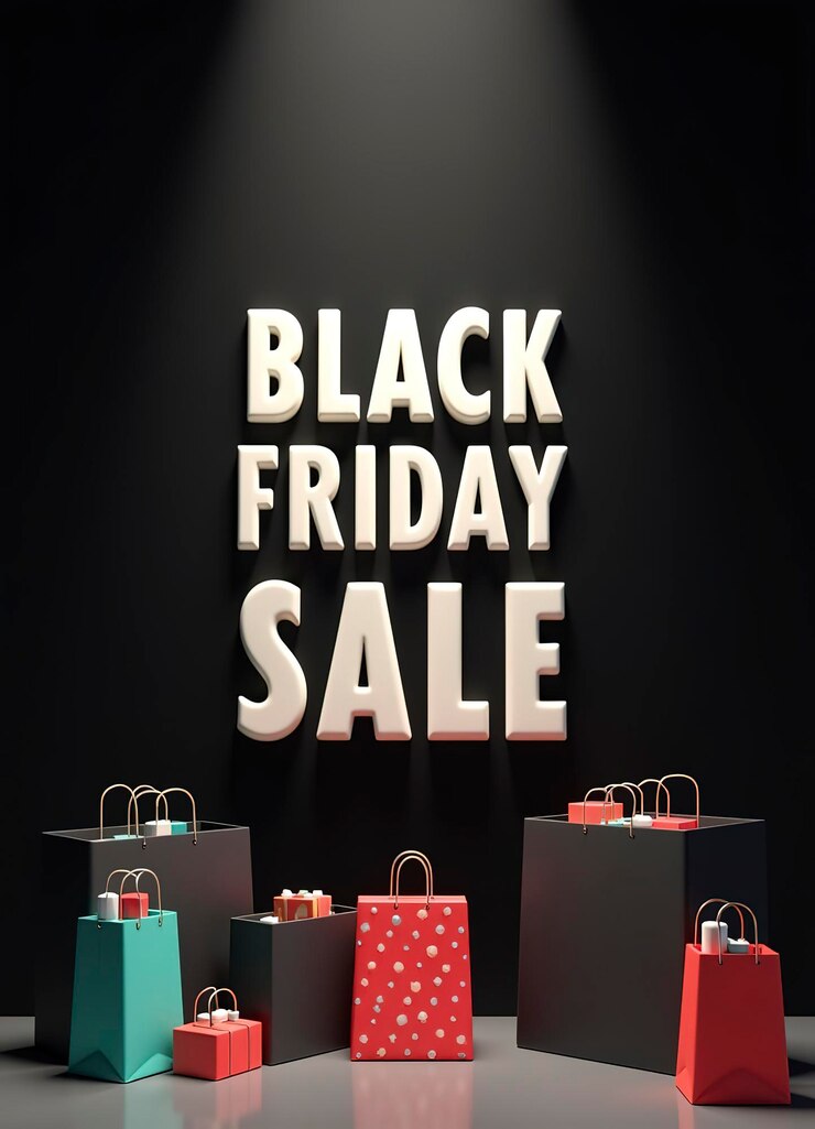 Un cartel en 3D para celebrar el Viernes Negro