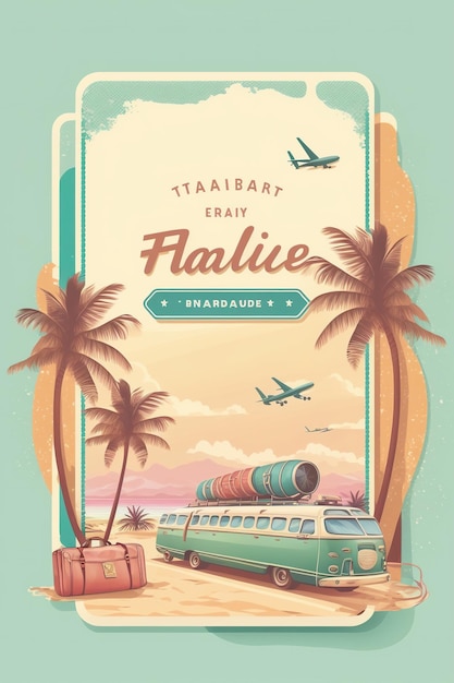 Un cartel para una agencia de viajes llamada tahitiy eilate.