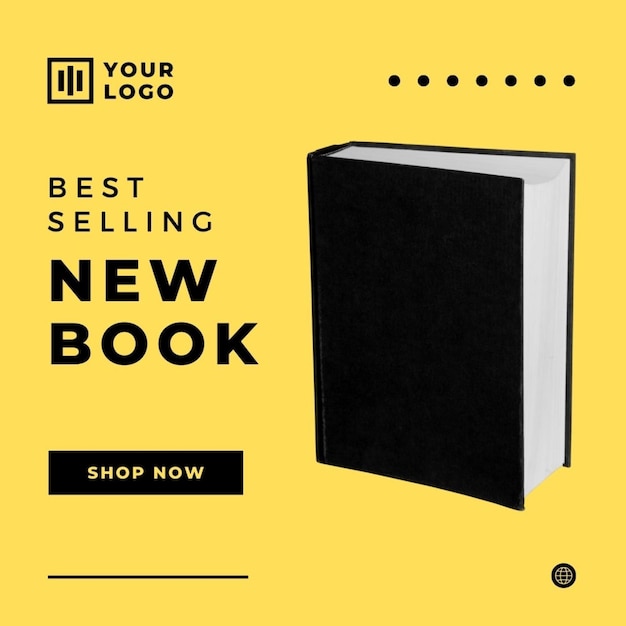 un cartel amarillo que dice el mejor libro nuevo en él