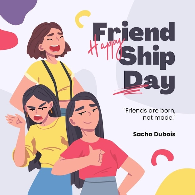 un cartel para un amigo que dice "día de los amigos"