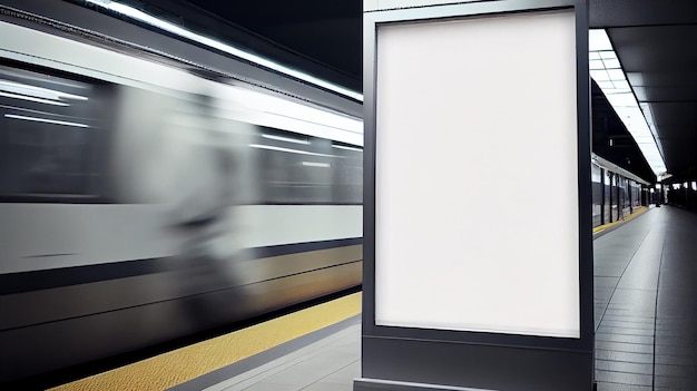 Un cartel en un andén que dice "metro".