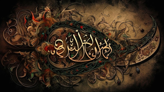 Un cartel para el arte islámico del corán.