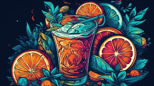 Foto cartel de arte vectorial margarita