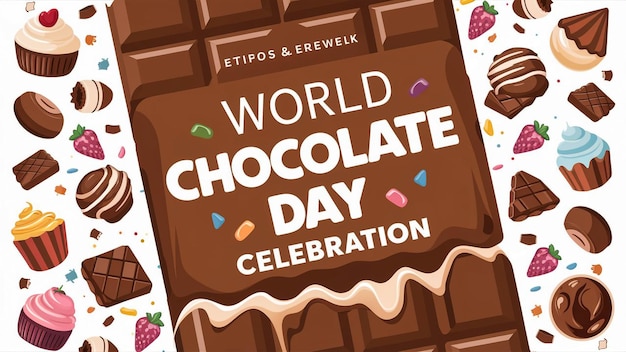 un cartel de una barra de chocolate con una imagen de una barra del chocolate