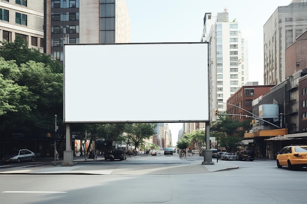 Foto cartel en blanco del paisaje urbano