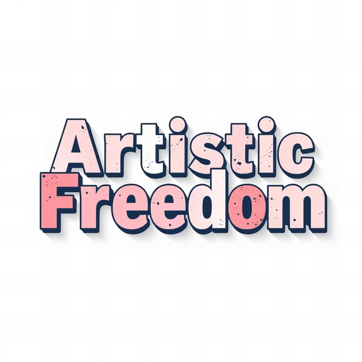 Foto un cartel blanco que dice libertad de arte libertad