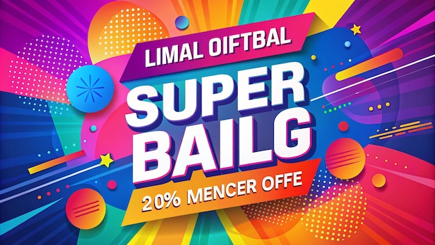 un cartel para la bola súper gratuita que está a la venta
