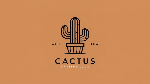 Foto un cartel de cactus con cactus en él