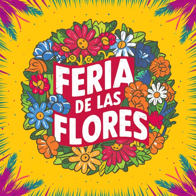 Foto un cartel colorido con flores y una imagen de una flor que dice pocado de la pelos