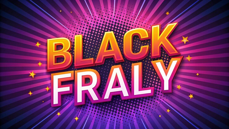 Foto un cartel colorido con las palabras viernes negro en él