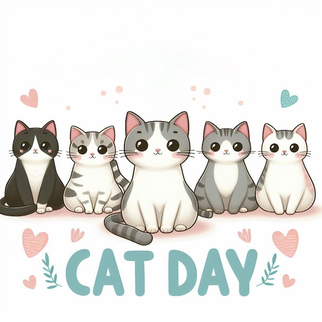 Cartel del día del gato