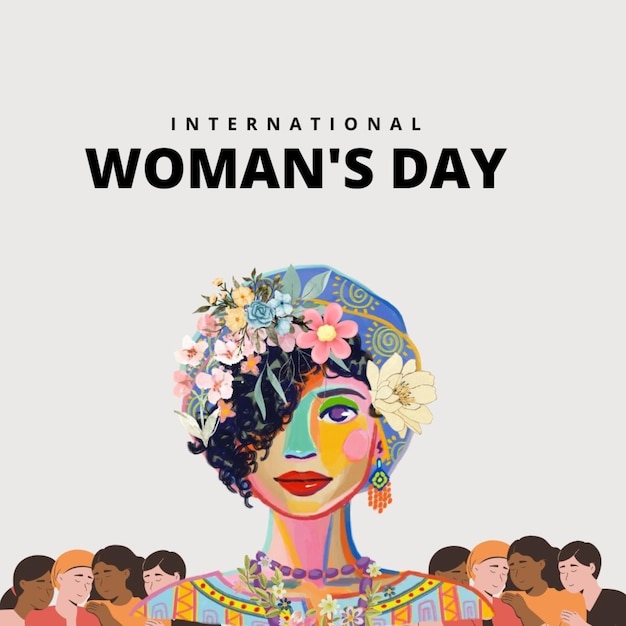 un cartel para el Día Internacional de la Mujer