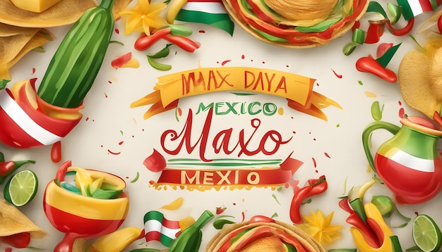 un cartel para un día mexicano mexicano