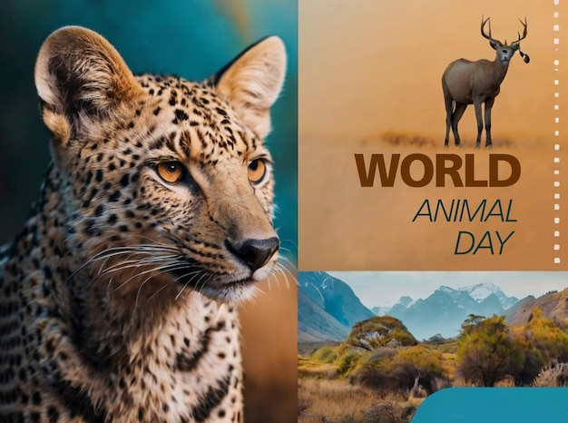 cartel del día mundial de los animales