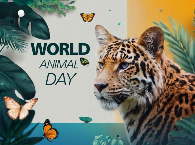 cartel del día mundial de los animales