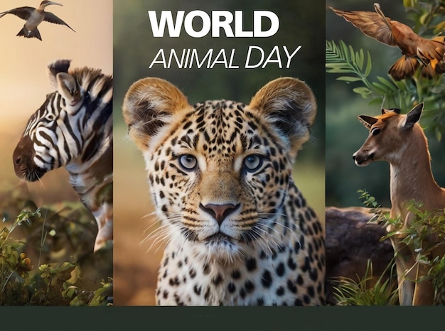 cartel del día mundial de los animales