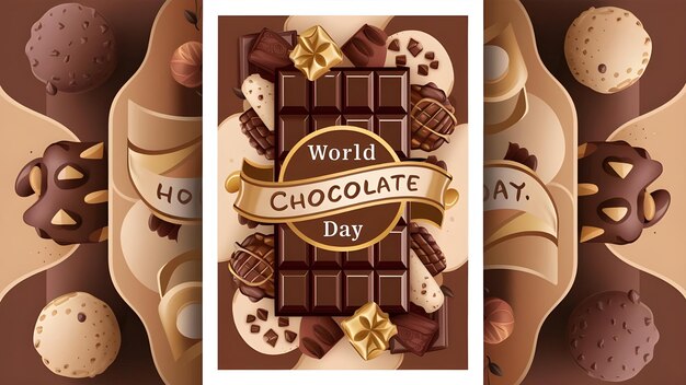 un cartel del día mundial del chocolate