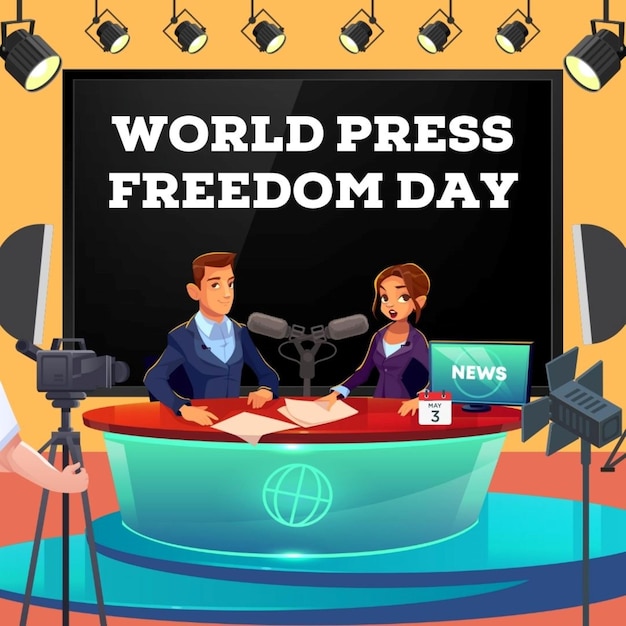 un cartel para el día mundial de las noticias día día día día
