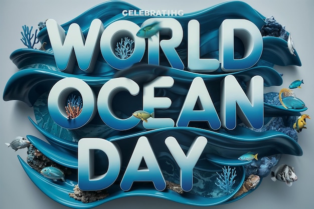 Foto cartel del día mundial del océano