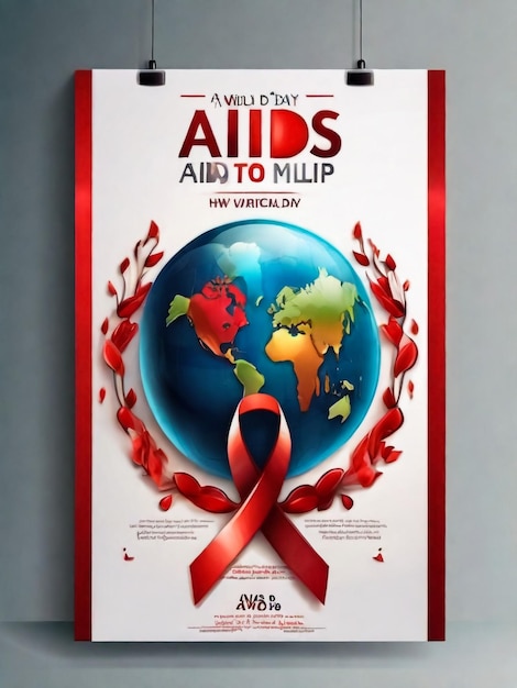 para un cartel del Día Mundial de la SIDA