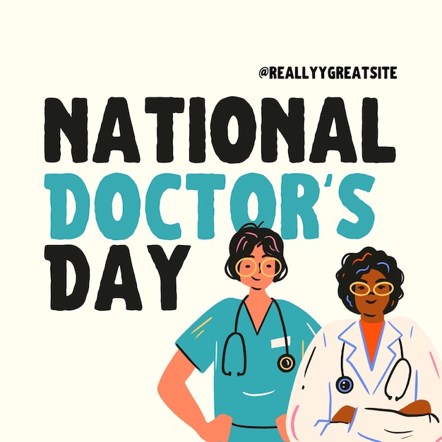 un cartel para el día nacional del médico