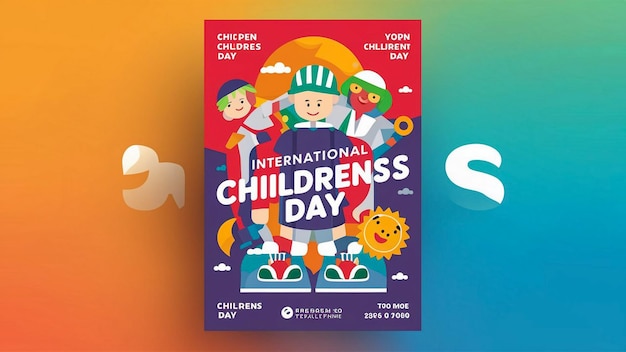 un cartel para el día de los niños con el día de la infancia