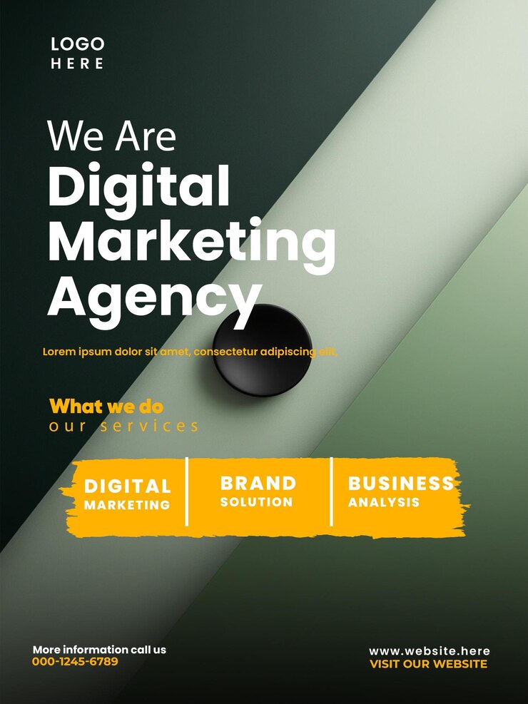 Foto un cartel para la empresa que está haciendo publicidad de marketing