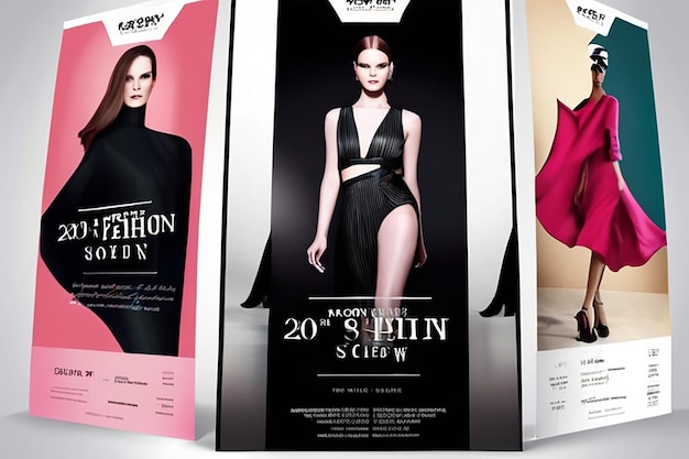 Foto el cartel del espectáculo de moda de fashion forward