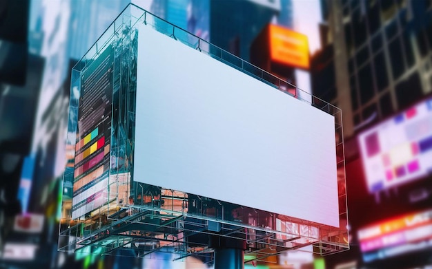 cartel de exhibición en blanco o caja de luz publicitaria