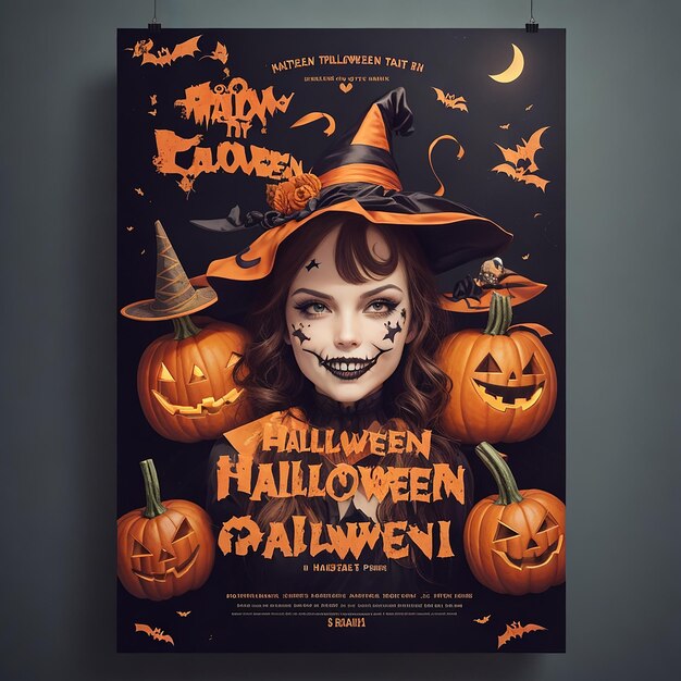 Foto cartel de la fiesta de halloween