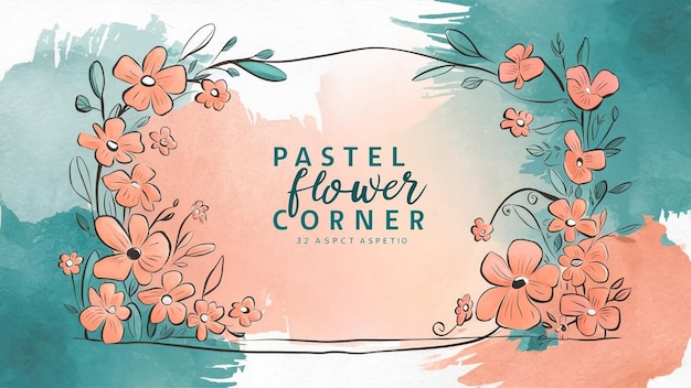 un cartel para una flor que dice que ha sido pintado en azul y rosa