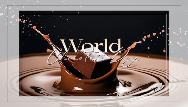 cartel de fondo de chocolate póster imprimible día mundial del chocolate