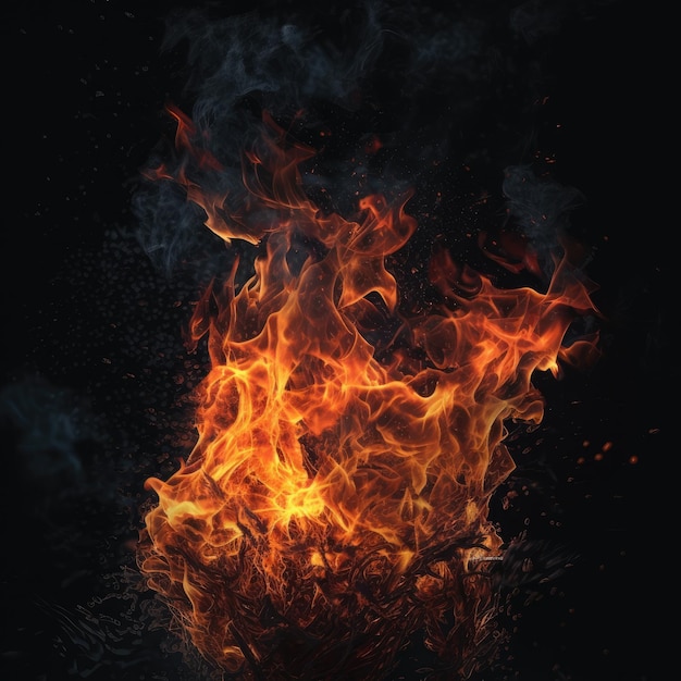 Un cartel para el fuego que se está quemando