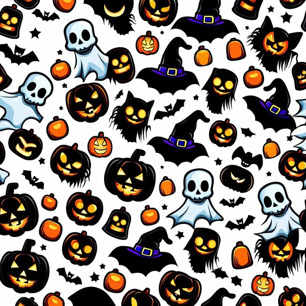 El cartel de Halloween de dibujos animados