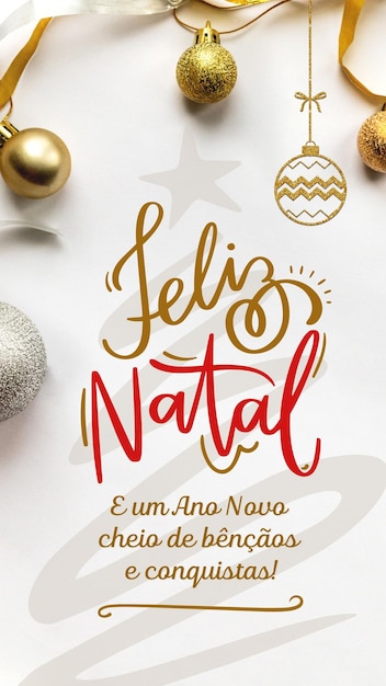 Foto el cartel de la historia de feliz navidad está listo.