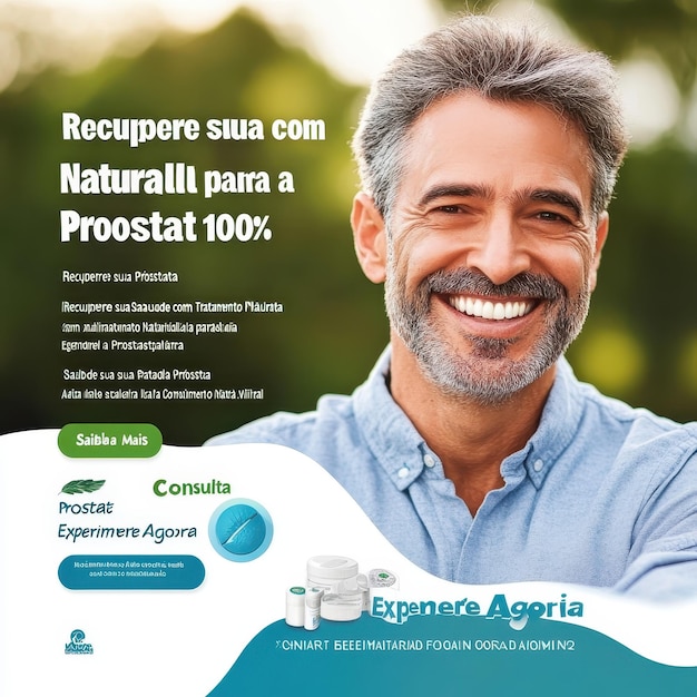 un cartel para un hombre con una foto de un hombre con barba