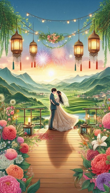 cartel de invitación de boda