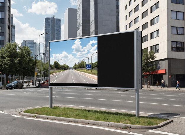 Foto un cartel en el lado de una carretera