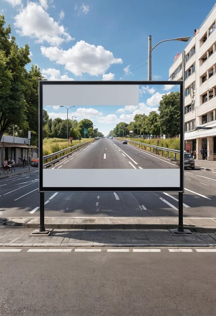 Foto un cartel en el lado de una carretera