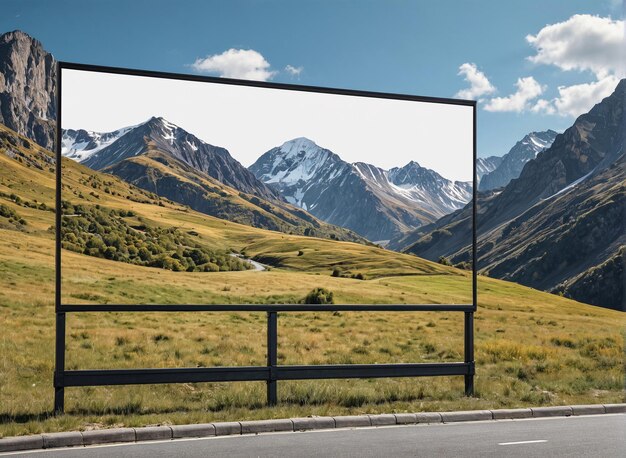 un cartel en el lado de una carretera