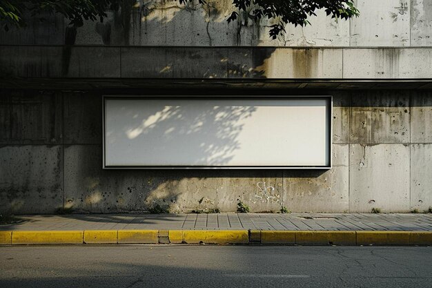 Foto un cartel en el lado de un edificio de hormigón