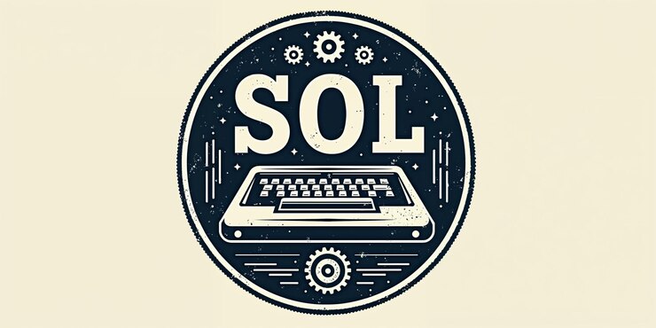 Foto un cartel para el logotipo de un teclado con las palabras sol