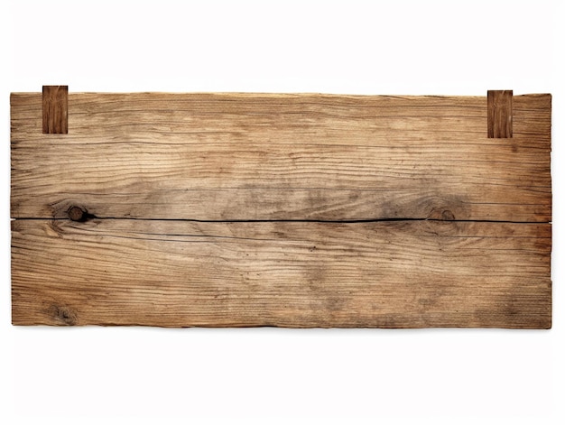 Un cartel de madera con un marco de madera.