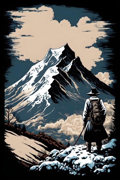 Un cartel de una montaña llamada la montaña.