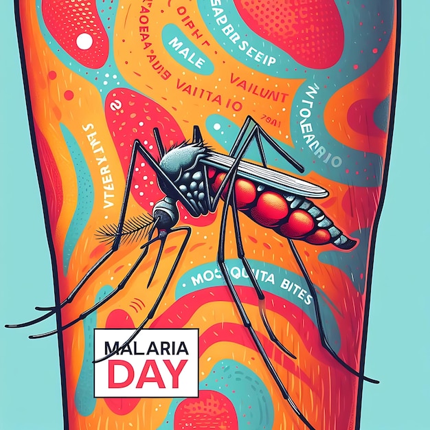 Foto un cartel para el mosquito vector de la malaria