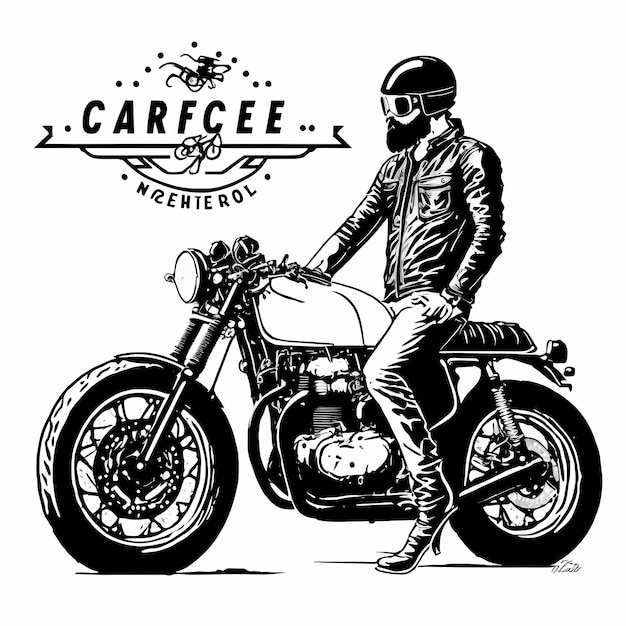 cartel de motocicleta estilo retro