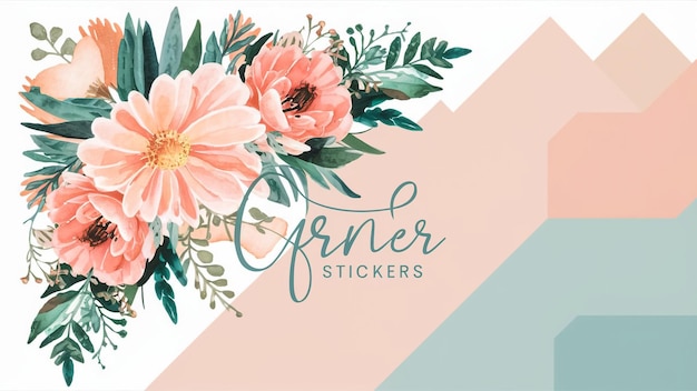 un cartel para los padres de la novia pegatinas con flores rosas