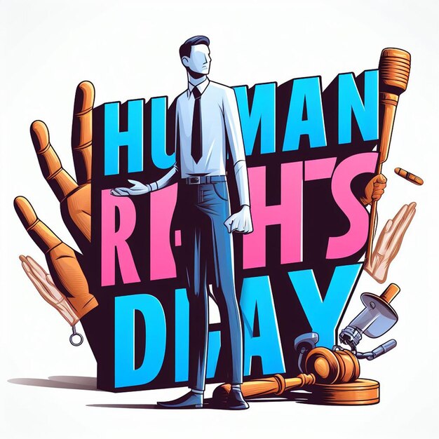 Cartel, pancarta, volante y fotos gratuitas para el Día de los Derechos Humanos