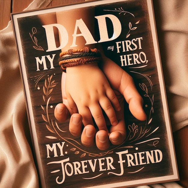 un cartel para papá mi primer héroe mi héroe
